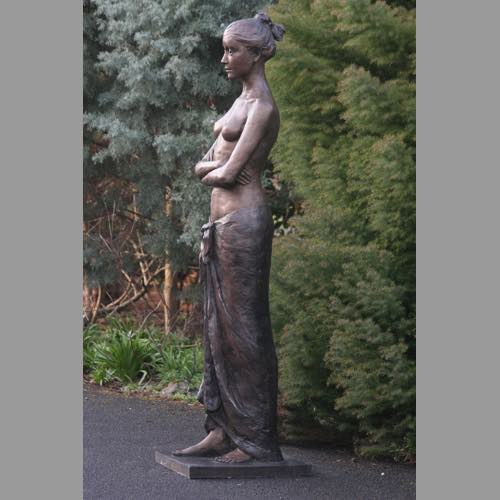 Sarong Girl a garden sculpture by Kate Denton