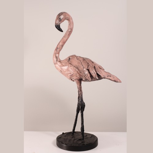 Flamingo a bronze by Kate Denton